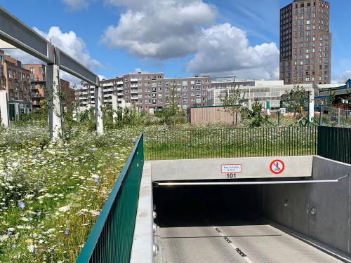 Entrance into an underground car park